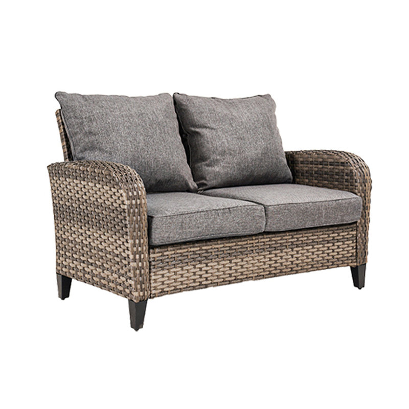Grand Patio 52.2" Wide Outdoor Wicker Loveseat with Cushions Wayfair